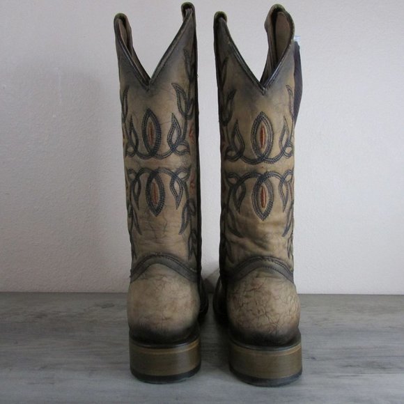 Circle G by Corral Women's Flowered Embroidery Square Toe Western Boots L2032 - Picture 3 of 4